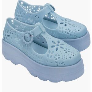 MELISSA blue floral platform Mary Jane’s